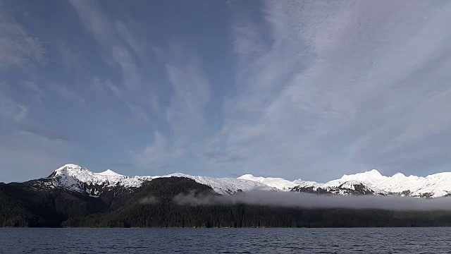 雪峰，阿拉斯加内通道视频素材