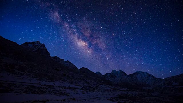 夜空和银河时光流逝视频素材