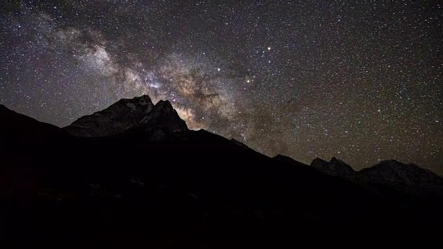 夜空和银河时光流逝视频素材