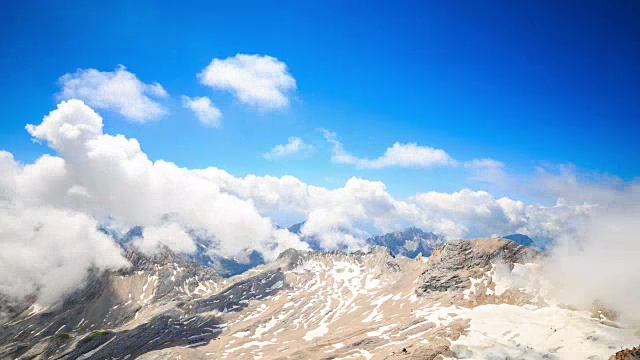 4K时间推移:祖格斯皮策山视频素材