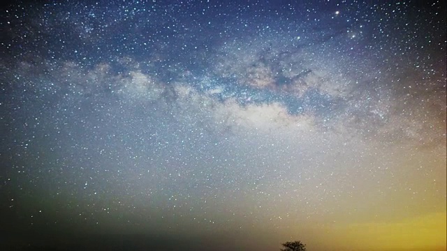 时光流逝，银河和夜空。视频素材