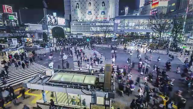 东京涩谷穿越视频素材