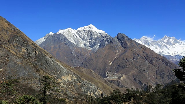 喜马拉雅山，珠穆朗玛峰，尼泊尔视频素材