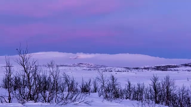 雪上的云朵，瑞典视频素材