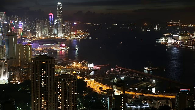 高清VDO:夜晚的香港城市视频素材