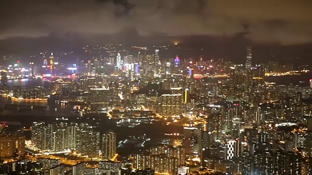 高清VDO:夜晚的香港城市视频素材