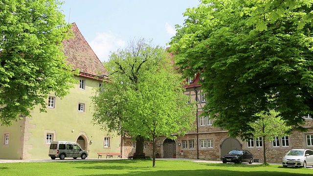 Rothenburg ob der Tauber，Spital 院子，圣灵医院视频素材