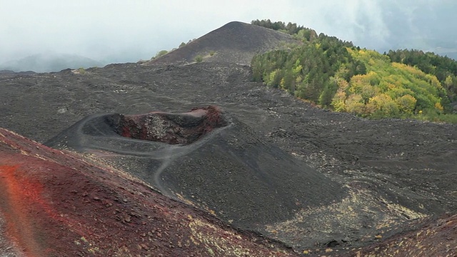 埃特纳山，火山景观视频素材