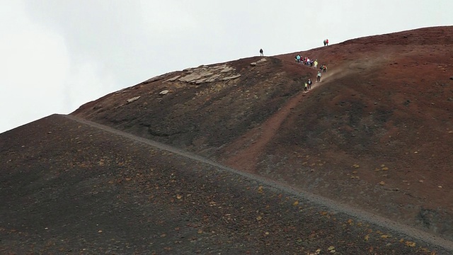 埃特纳山，火山景观视频素材