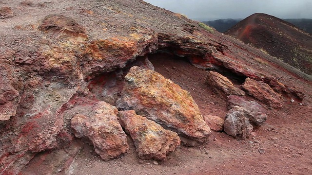 埃特纳山，火山斜坡视频素材