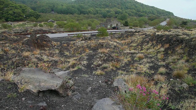 埃特纳山，火山斜坡视频素材