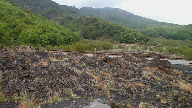 埃特纳山，火山斜坡视频素材