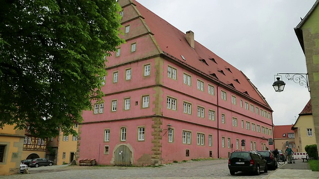 Rothenburg ob der Tauber，Spital 院子，圣灵医院视频素材