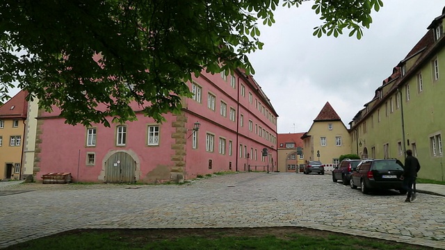 Rothenburg ob der Tauber，Spital 院子，圣灵医院视频素材