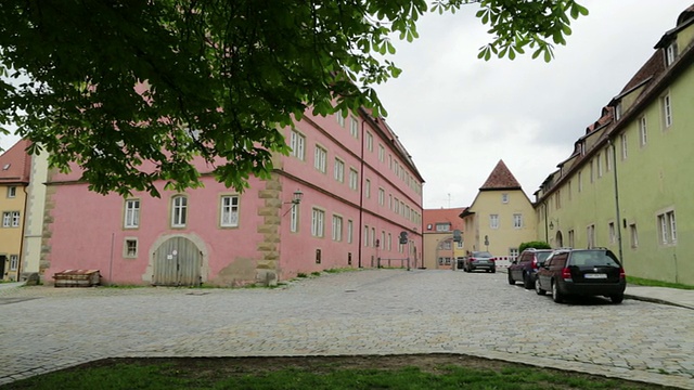 Rothenburg ob der Tauber，Spital 院子，圣灵医院视频素材