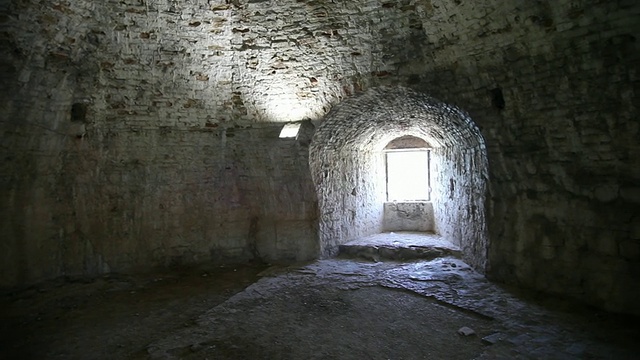 Trogir, Kamerlengo城堡，15世纪由Marin Radoj建造，有火洞视频素材