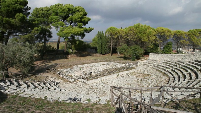 Palazzolo Acreide，希腊剧院，公元前3世纪视频素材