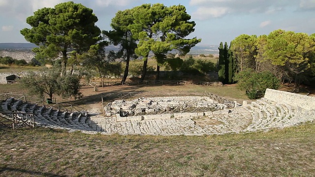 Palazzolo Acreide，希腊剧院，公元前3世纪视频素材