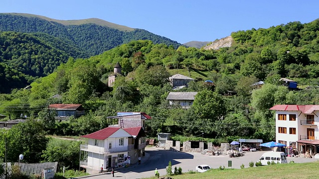 Goshavank修道院，村庄景观视频素材