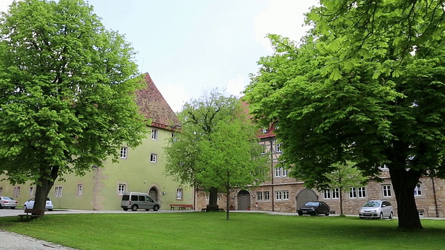 Rothenburg ob der Tauber，Spital 院子，圣灵医院视频素材