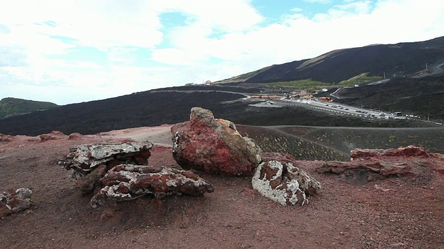 埃特纳山，火山景观视频素材