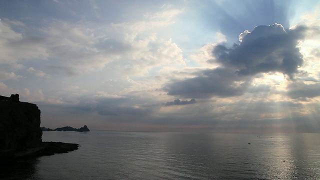 Aci Castello，城堡和地中海的景色视频素材