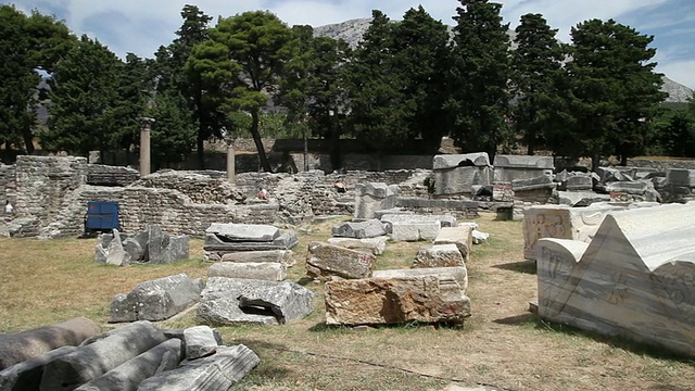 马纳斯汀教堂和墓地，早期基督教建筑群，萨罗纳视频素材