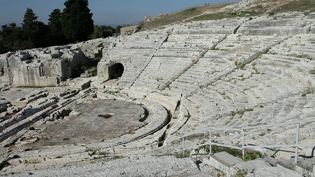 锡拉丘兹，考古公园，希腊剧院，公元前三世纪视频素材