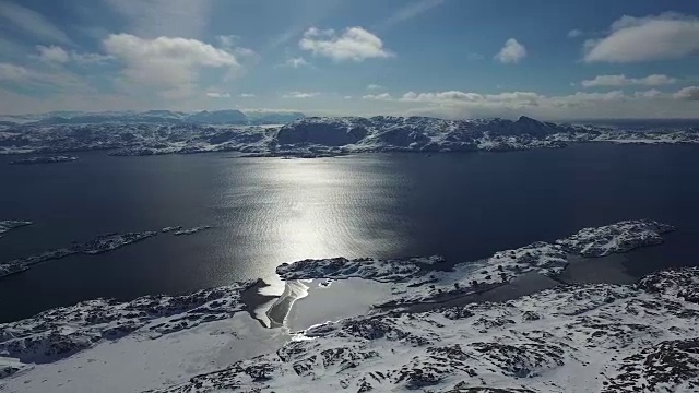 戴维斯海峡的无人机录像视频下载