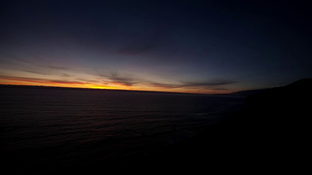 黄昏时，海洋流向太平洋海岸视频素材