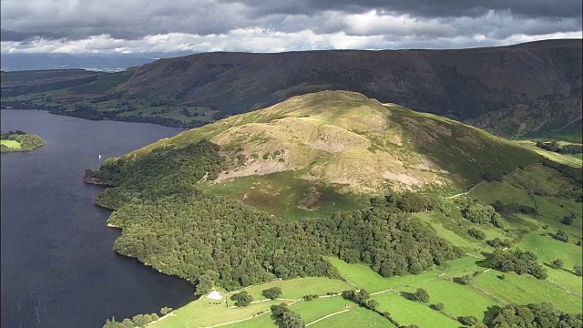 Hallin Fell -鸟瞰图-英格兰，坎布里亚，伊甸区，英国视频素材