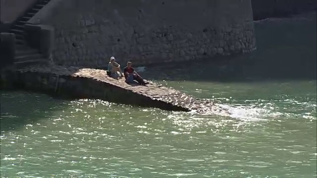 雪花石膏海岸鸟瞰图-上诺曼底，塞纳-海事，法国视频素材