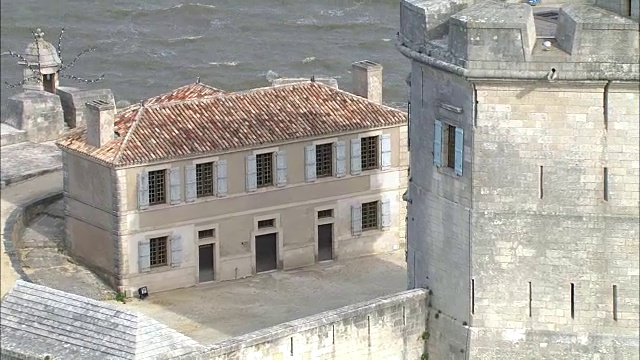 Fort Louvois -鸟瞰图- Poitou-Charentes，法国视频素材