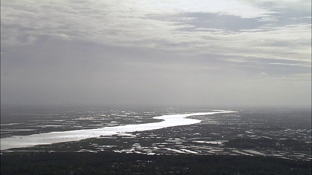 Seudre河口鸟瞰图- Poitou-Charentes, Charente-Maritime，法国视频素材