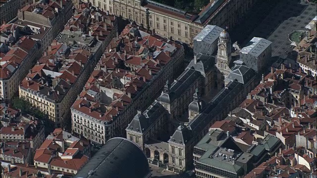 里昂从1500 Metres Aerial景,Rhône-Alpes, Rhô一幅画,是德里昂,法国视频素材