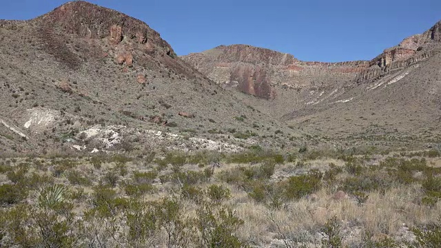 德州大本德沙漠平顶山景盘左视频素材