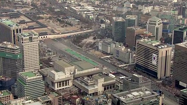 光华门广场区域及建筑鸟瞰图视频素材