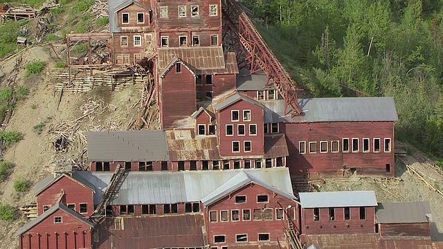 MS AERIAL ZI Kennecott Mine /阿拉斯加，美国视频素材