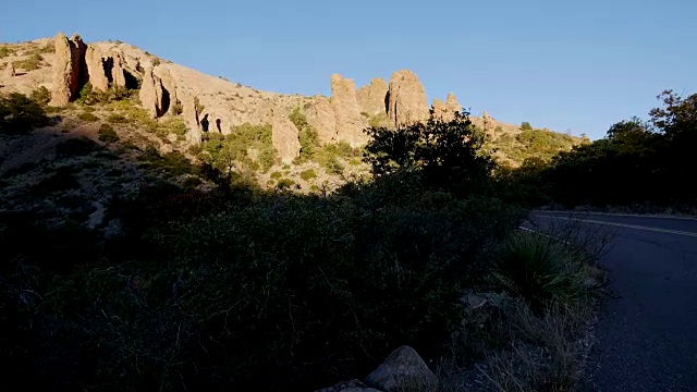 德州大弯Chisos框架运动的道路视频素材