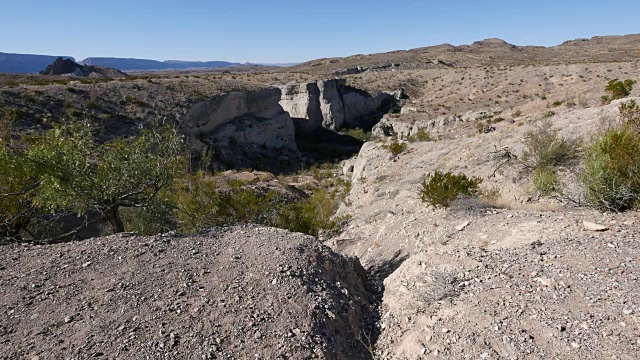 德州大本德凝灰岩峡谷侵蚀视频素材