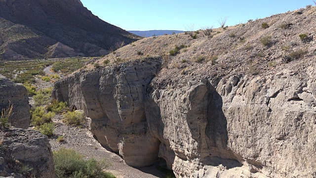 德州大本德凝灰岩峡谷侧壁视频素材