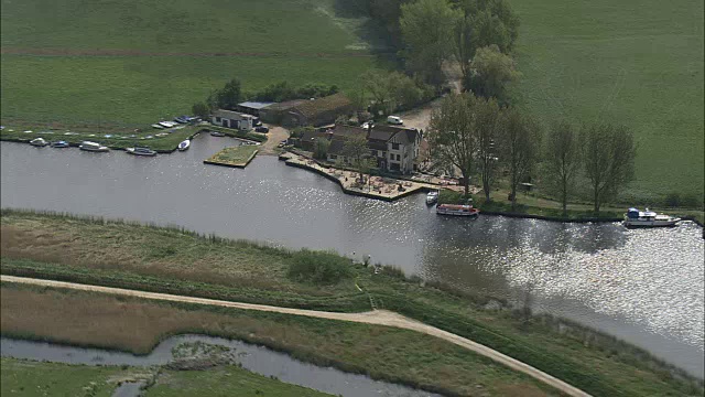 河耶尔-鸟瞰图-英格兰，诺福克，Broadland，英国视频素材