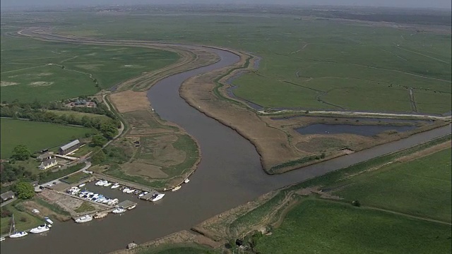 新削减-鸟瞰-英格兰，诺福克，Broadland，联合王国视频素材