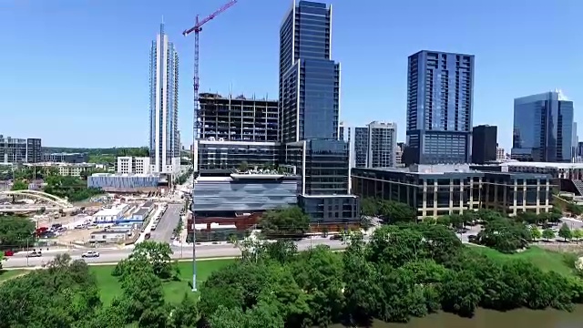 暴雨过后，城镇湖上空给德克萨斯州中部带来了洪水视频素材