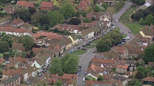 伯纳姆市场-鸟瞰图-英格兰，诺福克，金氏林恩和西诺福克区，英国视频素材