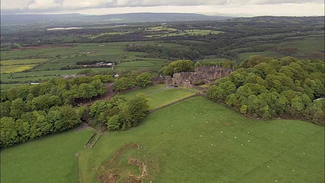 霍顿塔-鸟瞰图-英格兰，兰开夏，Chorley区，英国视频素材