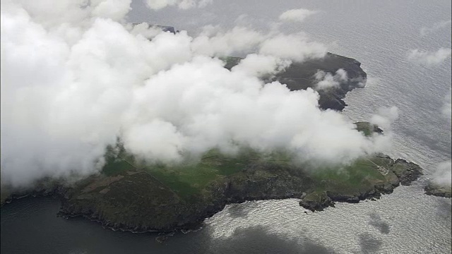 蒙和基特兰-鸟瞰图-，马恩岛视频素材