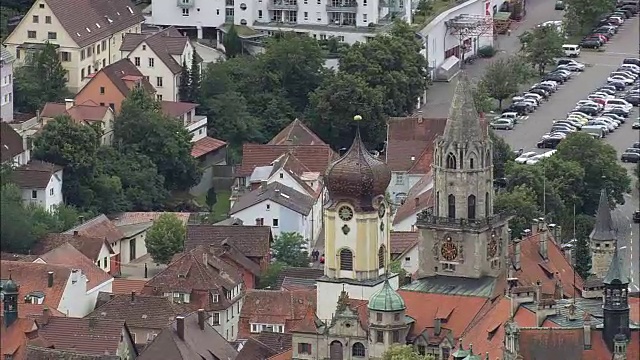 西格玛林根城堡-鸟瞰图- Baden-Württemberg, Tübingen区域，Landkreis西格玛林根直升机拍摄，空中视频，影院，建立拍摄，德国视频素材