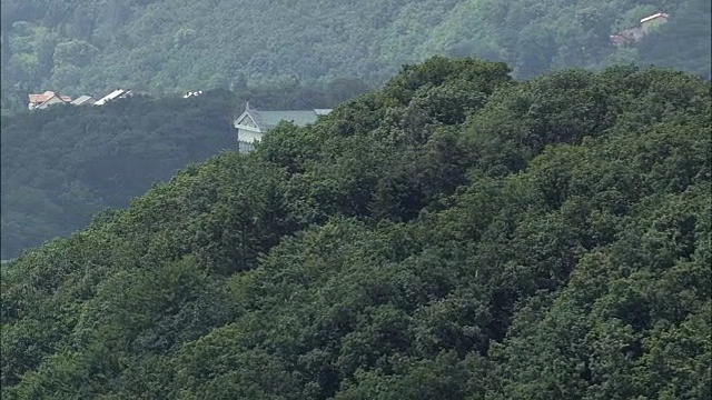 瓦哈拉-鸟瞰图-巴伐利亚，上普法尔茨，兰德克雷斯雷根斯堡直升机拍摄，空中视频，影院，建立拍摄，德国视频素材