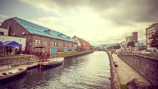 小樽市运河北海道视频素材